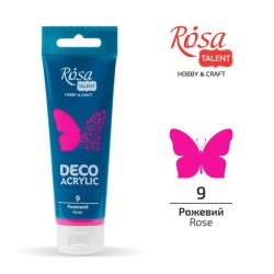 Акрил для декору, Рожевий, матовий, 75 мл, ROSA TALENT