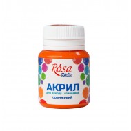 Акрил для декору, Оранжевий, глянцевий, 20 мл, ROSA TALENT