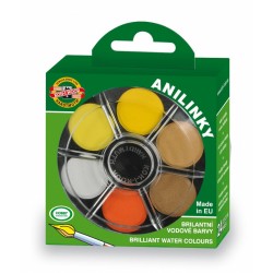 Фарби акв. сухі, діамант. відтінки, 24 кол, Koh-i-Noor