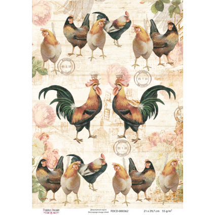 Декупажна карта #0362, 21x30см, Фабрика Декору Декупажна карта #0362, 21x30см, Фабрика Декору