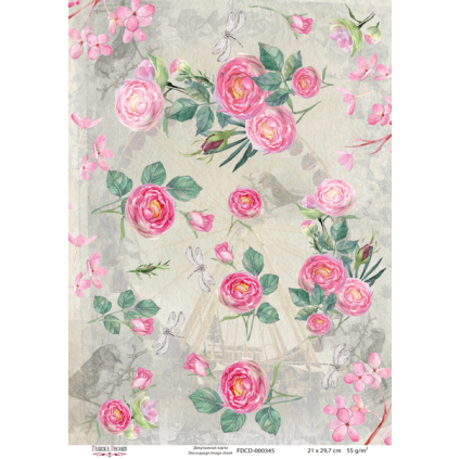 Декупажна карта #0345, 21x30см, Фабрика Декору Декупажна карта #0345, 21x30см, Фабрика Декору