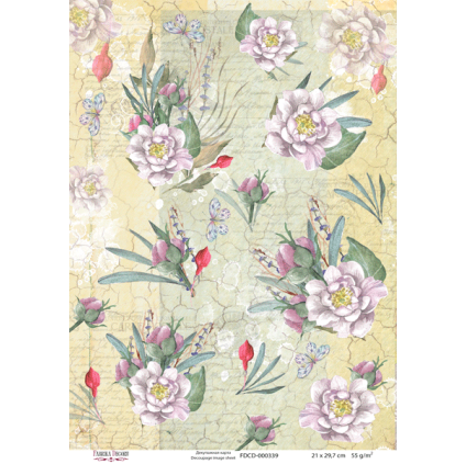 Декупажна карта #0339, 21x30см, Фабрика Декору Декупажна карта #0339, 21x30см, Фабрика Декору