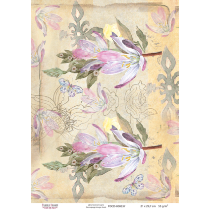 Декупажна карта #0337, 21x30см, Фабрика Декору Декупажна карта #0337, 21x30см, Фабрика Декору