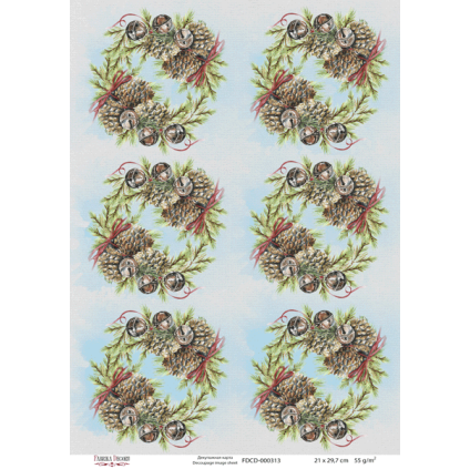 Декупажна карта #0313, 21x30см, Фабрика Декору Декупажна карта #0313, 21x30см, Фабрика Декору