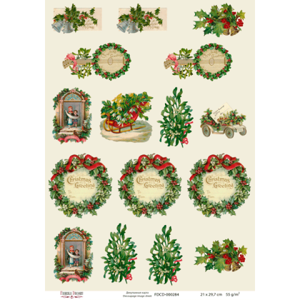 Декупажна карта #0284, 21x30см, Фабрика Декору Декупажна карта #0284, 21x30см, Фабрика Декору