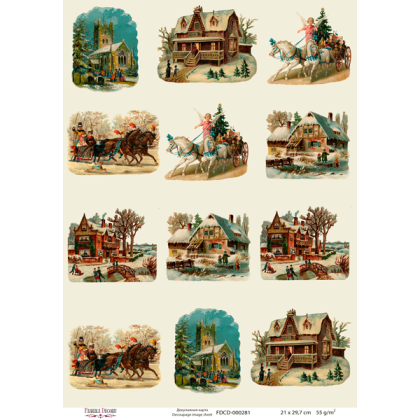 Декупажна карта #0281, 21x30см, Фабрика Декору Декупажна карта #0281, 21x30см, Фабрика Декору