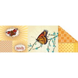 RR Картон дизайнерский двусторонний  "Печворк" 300г 20х30см ЖЕЛТЫЙ мотив БАБОЧКИ RR Картон дизайнерский двусторонний  "Печворк" 300г 20х30см ЖЕЛТЫЙ мотив БАБОЧКИ