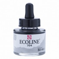 704 Фарба акварельна рідка з піпеткою Ecoline, Сіра, 30 мл, Royal Talens