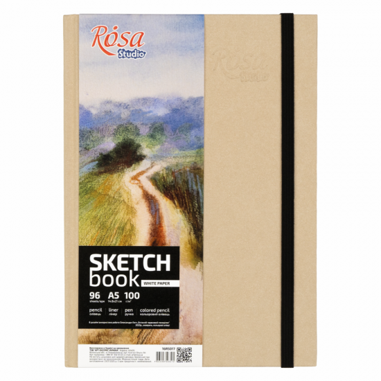 Блокнот A5 (14,8*21см), 100г/м, 96л., кремовий, ROSA Studio