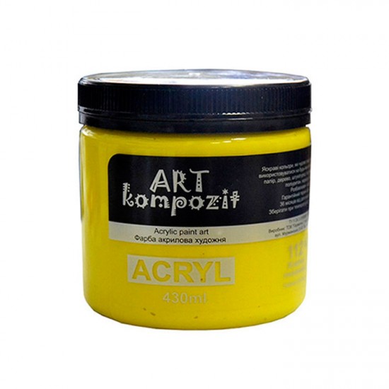 Фарба художня "ART Kompozit" (112 жовтий лимонний , 0,43 л)