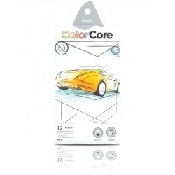 Олівці 12 коль. шестигранні d=4.0 в метав.пеналі, ColorCore (new), Marco