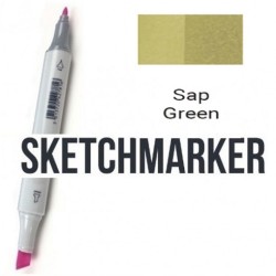 Y112 Маркер спиртовий двосторонній, Sap Green (Зелена фарба з крушини), SKETCHMARKER Y112 Маркер спиртовий двосторонній, Sap Green (Зелена фарба з крушини), SKETCHMARKER