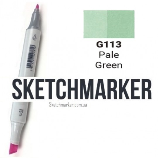 G113 Маркер спиртовий двосторонній, Pale Green (Блідо зелений), SKETCHMARKER