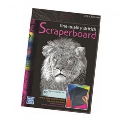 Скребковий картон BRITISH SCRAPERBOARD, 305*229мм, 10 шт, білий, ESSDEE