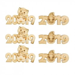 Набір заготовок «Символи 2019», фанера, 8 шт Набір заготовок «Символи 2019», фанера, 8 шт