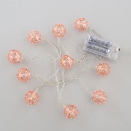 Гірлянда металева "Куля із зірками", золота, електрична Гірлянда металева "Куля із зірками", золота, електрична