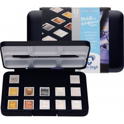 Набір акварельних фарб, VAN GOGH, Pocket box SPECIALTY, 12 кювет+пензлик, пластик, Royal Talens
