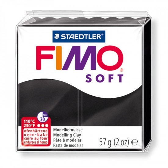 Пластика Soft, Чорна, 57г, Fimo