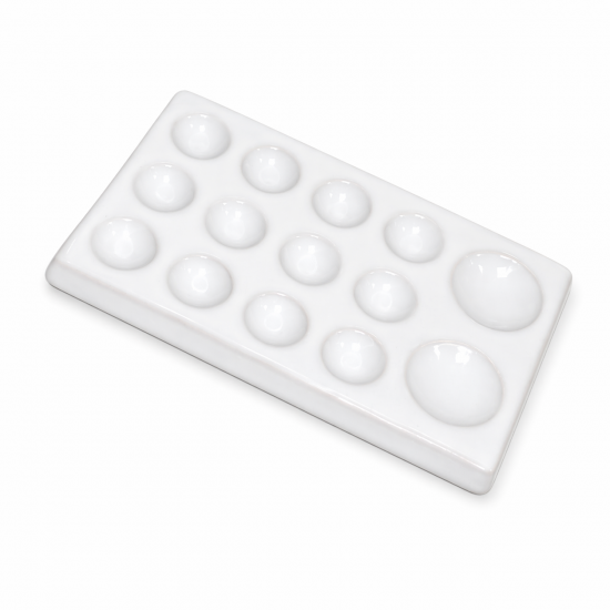 Палитра керамическая, 14 лунок