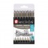 Набір лінерів PIGMA MICRON 6шт, 1 лінер-пензель Pigma Brush + PIGMA Micron PN В ПОДАРУНОК, Sakura