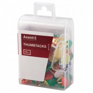 Кнопки кольорові, 100 шт., пласт.покр., пласт.контейнер, Axent