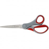 Ножиці Duoton, 18 см, сіро-червоні