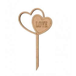 Заготовка топер Серце 4, ДВП, 6,5х12см, 5шт, ROSA TALENT