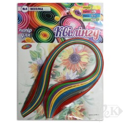 Набір для квілінгу №4 «Веселка» 7 кольорів 5х420 мм 80 г/м.кв. 105 смужок Набір для квілінгу №4 «Веселка» 7 кольорів 5х420 мм 80 г/м.кв. 105 смужок