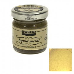 Фарба з ефектом рідкого металу, на основі розчинника, Античне золото, 30мл, Pentart Фарба з ефектом рідкого металу, на основі розчинника, Античне золото, 30мл, Pentart