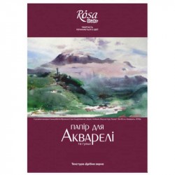 Папка для акварелі А3 (29,7х42см), 20арк, Дрібне зерно, 200г/м2, ROSA Studio Папка для акварелі А3 (29,7х42см), 20арк, Дрібне зерно, 200г/м2, ROSA Studio