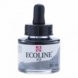 717 Фарба акварельна рідка з піпеткою Ecoline, Сіра холодна, 30 мл, Royal Talens