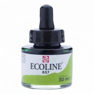 657 Фарба акварельна рідка з піпеткою Ecoline, Бронзовий зелений, 30 мл, Royal Talens