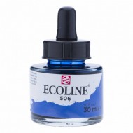 506 Фарба акварельна рідка з піпеткою Ecoline, Ультрамарин темний, 30 мл, Royal Talens 506 Фарба акварельна рідка з піпеткою Ecoline, Ультрамарин темний, 30 мл, Royal Talens