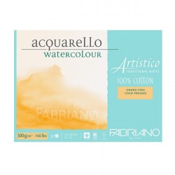 Fabriano Блок для акварелі Artistico T.W, 23*30,5 см, 300 г/м.кв, 20 л., середнє зерно, 100% бавовна Fabriano Блок для акварелі Artistico T.W, 23*30,5 см, 300 г/м.кв, 20 л., середнє зерно, 100% бавовна