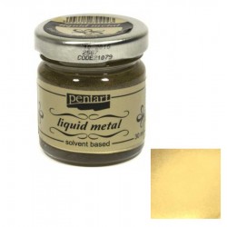 Фарба з ефектом рідкого металу, на основі розчинника, Золото, 30мл, Pentart