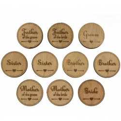 Заготовки значки „Wedding", фанера, 4см, 10шт, ROSA TALENT Заготовки значки „Wedding", фанера, 4см, 10шт, ROSA TALENT