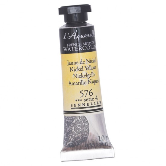 576 Фарба акварельна l'Aquarelle, S4 - Nickel Yellow , 10ml, Sennelier 576 Фарба акварельна l Aquarelle, S4 - Nickel Yellow , 10ml, Sennelier