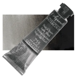 755 Фарба акварельна  l'Aquarelle,  S1 -  Ivory Black, 10ml, Sennelier