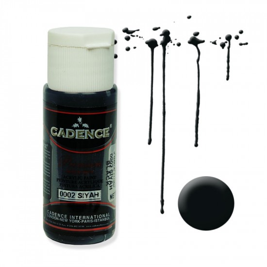 Cadence акрилова фарба Premium Acrylic Paint, 25 мл, Чорний
