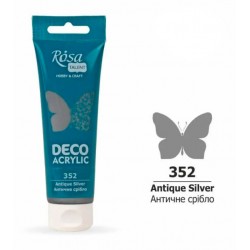 Акрил для декору, Античне срібло, металік, 75мл, ROSA TALENT