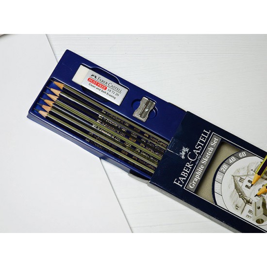 114000 6ШТ КАРАНДАШЕЙ GOLDFABER+ТОЧИЛКА+ЛАСТИК