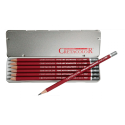 Набір графітних олівців Cleos 6шт., мет. коробка, Cretacolor Набір графітних олівців Cleos 6шт., мет. коробка, Cretacolor
