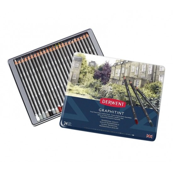 Набор аква-графит.цв.каранд."Graphitint" в мет.короб. 24шт.