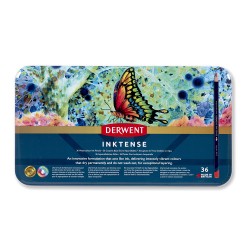 Набір чорнильних олівців Inktense, 36 кол., в метал. коробці, Derwent
