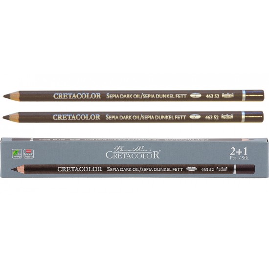 Олівець для рисунку, Сепія олійна темна, Cretacolor
