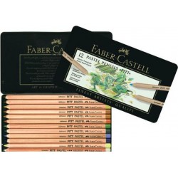 112112 Набір пастельних олівців PITT PASTELL, 12шт, мет.коробка, Faber-Castell 112112 Набір пастельних олівців PITT PASTELL, 12шт, мет.коробка, Faber-Castell