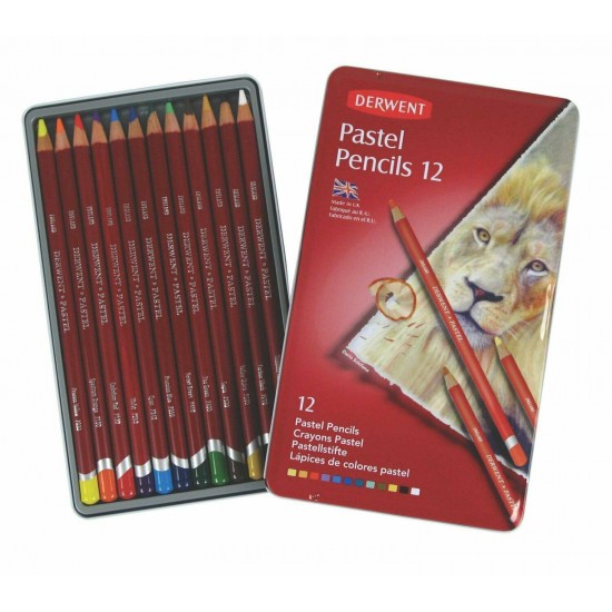 Набір пастельних олівців Pastel, 12шт., мет. коробка, Derwent