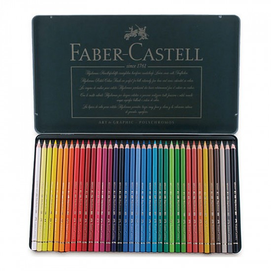 110036 Набір кольорових олівців POLYCHROMOS, 36шт, мет. коробка, Faber-Castell