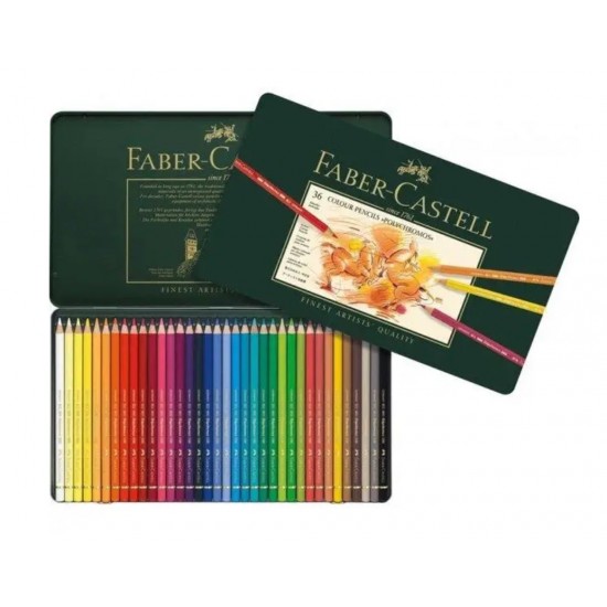 110036 Набір кольорових олівців POLYCHROMOS, 36шт, мет. коробка, Faber-Castell