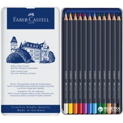 114712 Набір кольорових олівців GOLDFABER, 12шт, мет. коробка, Faber-Castell